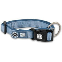 Produktbild von Max & Molly Urban Pets Hundehalsband Matrix 2.0 Ocean Blau mit Gotcha! Smart ID Sicherheitsanhänger, Größe S, gepolstert und reflektierend, wasserabweisend aus Neopren