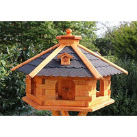 Produktbild von Maxi Vogelhaus aus Holz in Schwarz XXL 67 x 45 cm behandelt