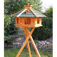 Produktbild von Maxi XXL Vogelhaus aus Holz mit Ständer in Grün 67 x 45 cm