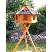Produktbild von Maxi XXL Vogelhaus aus Holz mit Ständer in Schwarz 67 x 45 cm