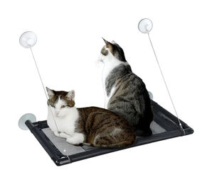 Maximex XXL Katzen-Hängematte mit Plüschauflage in Schwarz 67x38 cm – Bild 1 von 11