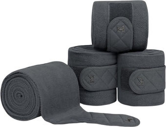 Maximilian Equestrian Bandagen Crew 4er Set Fleecebandagen Graphite – Bild 1 von 1