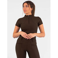 Produktbild von Maximilian Equestrian Base Layer Damen Funktionsshirt Kurzarm Braun Größe S