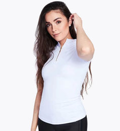 Maximilian Equestrian Base Layer Damen Funktionsshirt Kurzarm Gold/Weiß XL – Bild 1 von 1