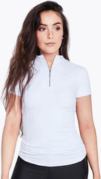 Maximilian Equestrian Base Layer Damen Funktionsshirt Kurzarm Silber/Weiß XL – Bild 1 von 1