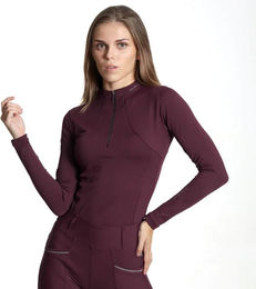 Maximilian Equestrian Base Layer Damen Long Sleeve Funktionsshirt Beere XL – Bild 1 von 1