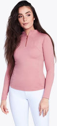Maximilian Equestrian Base Layer Damen Long Sleeve Funktionsshirt Blossom Rosa Rot XS – Bild 1 von 1