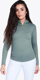 Maximilian Equestrian Base Layer Damen Long Sleeve Funktionsshirt Grün Größe L – Bild 1 von 1