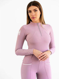 Maximilian Equestrian Base Layer Damen Long Sleeve Funktionsshirt Mauve XXS – Bild 1 von 1
