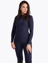 Maximilian Equestrian Base Layer Damen Long Sleeve Funktionsshirt Navy XL – Bild 1 von 1