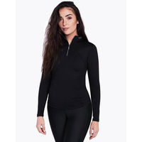 Produktbild von Maximilian Equestrian Base Layer Damen Long Sleeve Funktionsshirt Schwarz/Silber Größe M