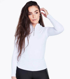 Maximilian Equestrian Base Layer Damen Long Sleeve Funktionsshirt Silber/Weiß Größe M – Bild 1 von 1