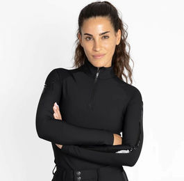 Maximilian Equestrian Base Layer Damen Reflection Long Sleeve Funktionsshirt Schwarz L – Bild 1 von 1
