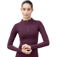 Produktbild von Maximilian Equestrian Base Layer Damen Winter Long Sleeve Funktionsshirt Fleece Bordeaux Grösse S
