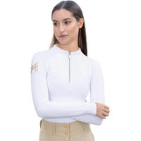 Produktbild von Maximilian Equestrian Base Layer Damen Winter Long Sleeve Funktionsshirt Fleece Weiß Größe L