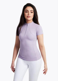 Maximilian Equestrian Base Layer Funktionsshirt Damen Kurzarm Lila XL – Bild 1 von 1