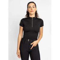 Produktbild von Maximilian Equestrian Base Layer Funktionsshirt Damen Kurzarm Schwarz/Gold Größe M