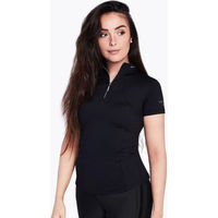Produktbild von Maximilian Equestrian Base Layer Funktionsshirt Damen Kurzarm Schwarz Silber Größe S