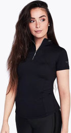 Maximilian Equestrian Base Layer Funktionsshirt Damen Kurzarm Schwarz Silber XL – Bild 1 von 1