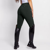 Produktbild von Maximilian Equestrian Damen Reithose Full-Grip Geo Vollbesatz Reithose Hunter Green Größe L