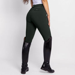 Maximilian Equestrian Damen Reithose Full-Grip Geo Vollbesatz Reithose Hunter Green XS – Bild 1 von 1