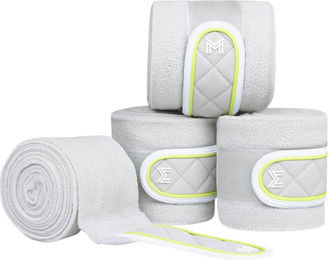 Maximilian Equestrian Fleecebandagen Crew 4er Set Glacier/Lime 3 m – Bild 1 von 1