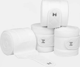 Maximilian Equestrian Fleecebandagen Crew 4er Set Weiß 3 m – Bild 1 von 1