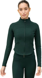 Maximilian Equestrian Fleecejacke Damen Contour Übergangsjacke Grün Größe L – Bild 1 von 1