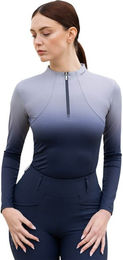 Maximilian Equestrian Funktionsshirt Damen Langarm Ombré Base Layer Navy Blau Größe L – Bild 1 von 1