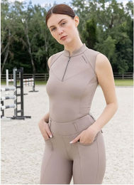 Maximilian Equestrian Funktionstop Miral Sleeveless Base Layer Damen Mesh Macchiato Größe M – Bild 1 von 1