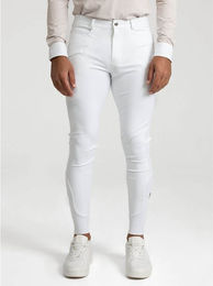 Maximilian Equestrian Herren Reithose Motion Breeches mit Full Grip in Weiß Größe XL – Bild 1 von 1
