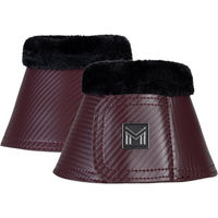Produktbild von Maximilian Equestrian Hufglocken Drift Bell Boots Bordeaux mit Kunstfell Größe S