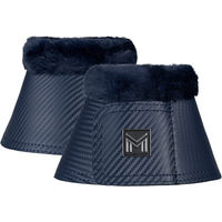 Produktbild von Maximilian Equestrian Hufglocken Drift Bell Boots mit Kunstfell in Navy Blau Größe L