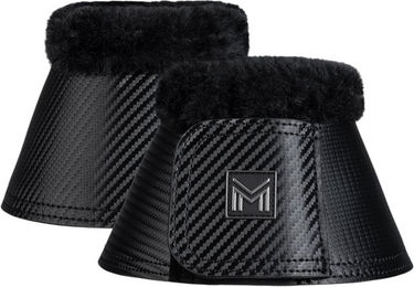 Maximilian Equestrian Hufglocken Drift Bell Boots mit Kunstfell Schwarz XL – Bild 1 von 1