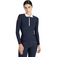 Produktbild von Maximilian Equestrian Langarmshirt Damen Concept Long Sleeve Polo Baselayer Navy XXS