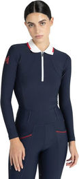Maximilian Equestrian Langarmshirt Damen Concept Long Sleeve Polo Shirt Baselayer Navy XS – Bild 1 von 1