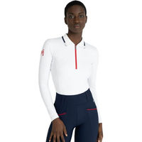 Produktbild von Maximilian Equestrian Langarmshirt Damen Concept Long Sleeve Polo Shirt Baselayer Weiß Größe L