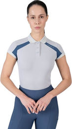 Maximilian Equestrian Poloshirt Damen Aveen Shirt Grau/Blau XS Baumwolle-Polyester-Mix – Bild 1 von 1