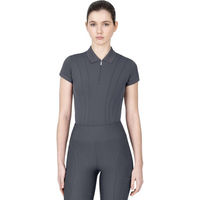 Produktbild von Maximilian Equestrian Poloshirt Damen Kurzarm Arc T-Shirt Grau Größe M