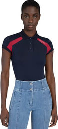 Maximilian Equestrian Poloshirt Damen Navy/Red Größe L aus Baumwolle-Polyester-Mix – Bild 1 von 1