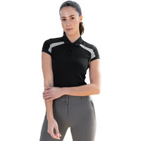 Produktbild von Maximilian Equestrian Poloshirt Damen Schwarz/Grau Baumwolle/Polyester Größe M