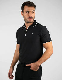 Maximilian Equestrian Poloshirt für Herren in Schwarz Größe S aus Polyamid – Bild 1 von 1