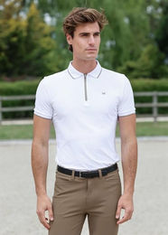 Maximilian Equestrian Poloshirt für Herren in Weiß Größe S aus Polyamid – Bild 1 von 1