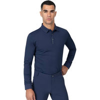 Produktbild von Maximilian Equestrian Poloshirt Herren Langarm Navy Blau Größe L