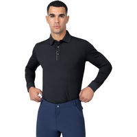 Produktbild von Maximilian Equestrian Poloshirt Herren Langarm Schwarz Größe S