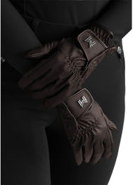 Maximilian Equestrian Reithandschuhe Emblem in Braun Grösse 8 aus Polyester für ganzjähriges Reiten – Bild 1 von 1
