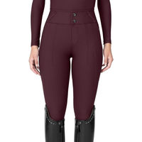 Produktbild von Maximilian Equestrian Reithose Damen Knee-Grip Vision in Bordeaux Rot Größe M