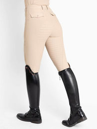 Maximilian Equestrian Reithose Damen Reflection Full Grip Breeches mit Silikon-Vollbesatz Beige XL – Bild 1 von 1