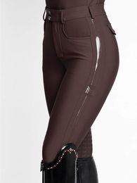 Maximilian Equestrian Reithose Damen Reflection Full Grip Breeches mit Silikon Vollbesatz Braun XL – Bild 1 von 1