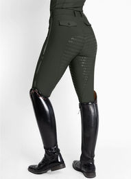Maximilian Equestrian Reithose Reflection Damen Full Grip Breeches mit Silikon-Vollbesatz Hunter Green Größe S – Bild 1 von 1